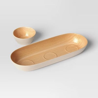 Serving Tray and Dip Bowl Set - Room Essentials  - 940