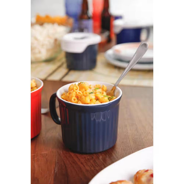 French White 20-Oz Blueberry Mug with Lid -C9 - 1254