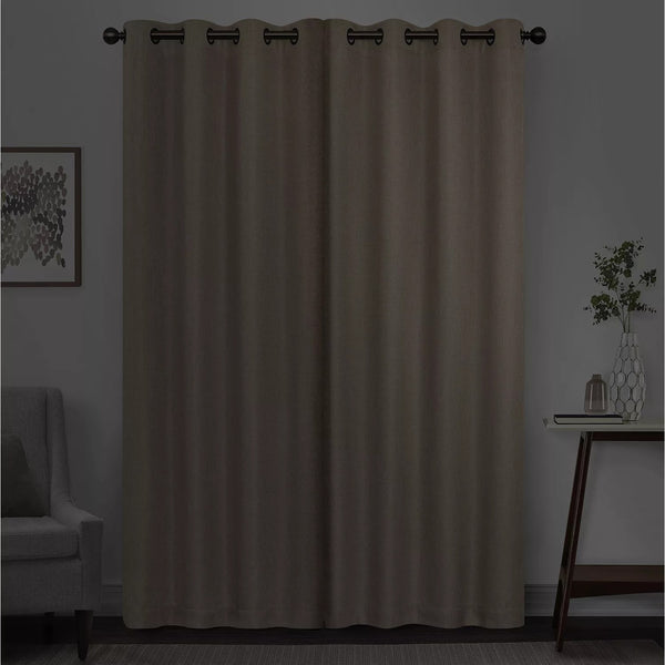 eclipse Kira Herringbone Absolute Zero 100% Blackout 1-Panel Window Curtain -C10-1271 -A11-1272