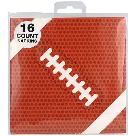 Festive Voice Napkins Football Large - 16.0 ea - 17 Packs! - 445