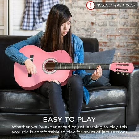 Best Choice Products Walmart Exclusive 38in Beginner Acoustic Guitar Starter Kit w/ Gig Bag, Strap, Extra Strings - Walmart Blue -F1-1619