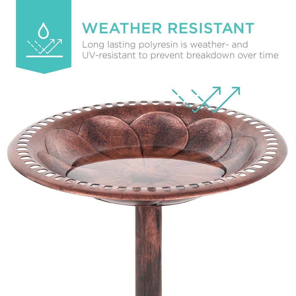 Rustic Apricot Birdbath - K1 - 341