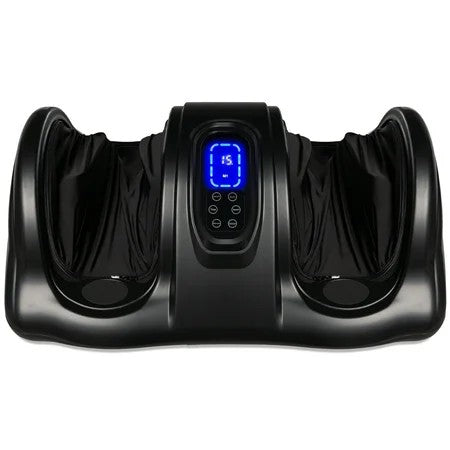 Therapeutic Kneading & Rolling Shiatsu Foot Massager w/ High Intensity Rollers, Remote - Black- 313