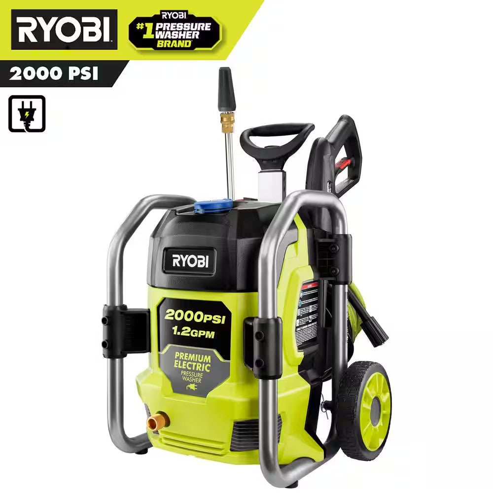 RYOBI 2000 PSI 1.2 GPM Cold Water Corded Electric Pressure Washer L413 - Tested and Working