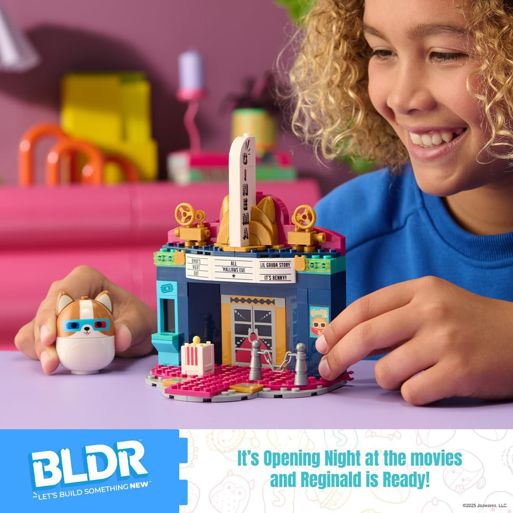 BLDR Squishmallows Reginald at The Movies Building Set - Reginald The Corgi Buildable Figure - Squishmallows Fans 8+, 0093 -B14-1350 -K6-1542