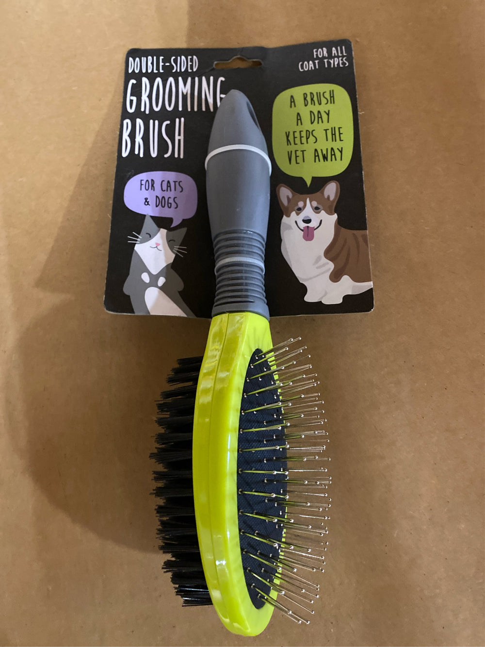 Precious Tails Double Sided Pet Grooming Brush - L10 - 533
