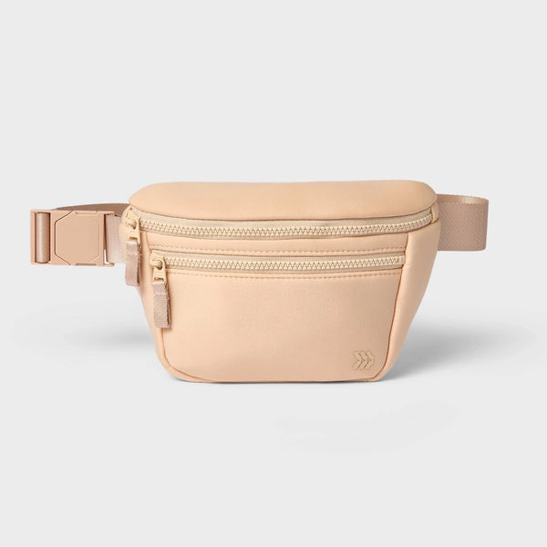 Faux Neoprene Fanny Pack - All in Motion  Tan: Solid Recycled Polyester - 1188