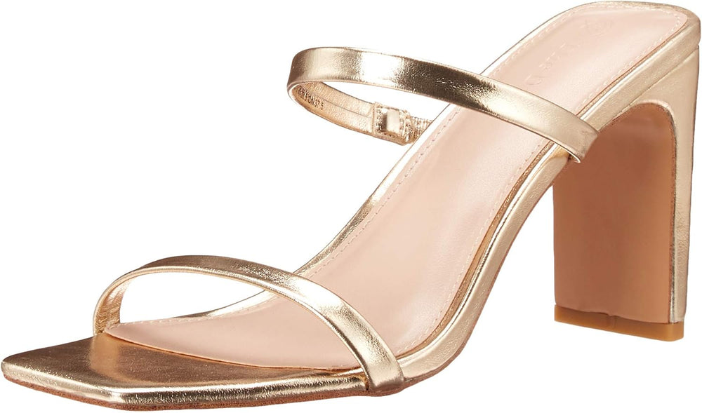 The Drop womens Avery Square Toe Two Strap High Heeled Sandal Heeled Sandal size 11 - K220