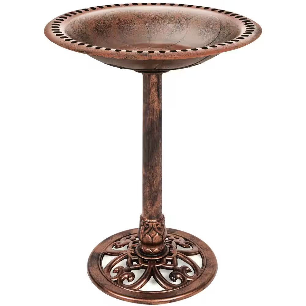 Pedestal Copper Birdbath - 332