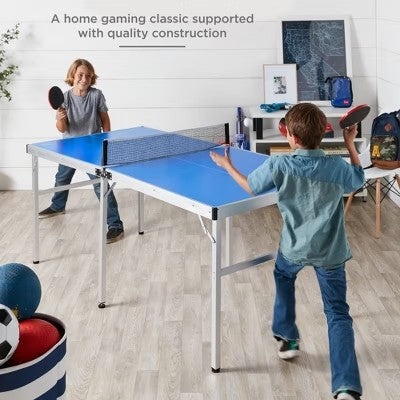 Best Choice Products 6x3ft Portable Ping Pong Table Game Set, Folding Indoor Outdoor Table Tennis w/ 2 Paddles, Balls - M1 - 351