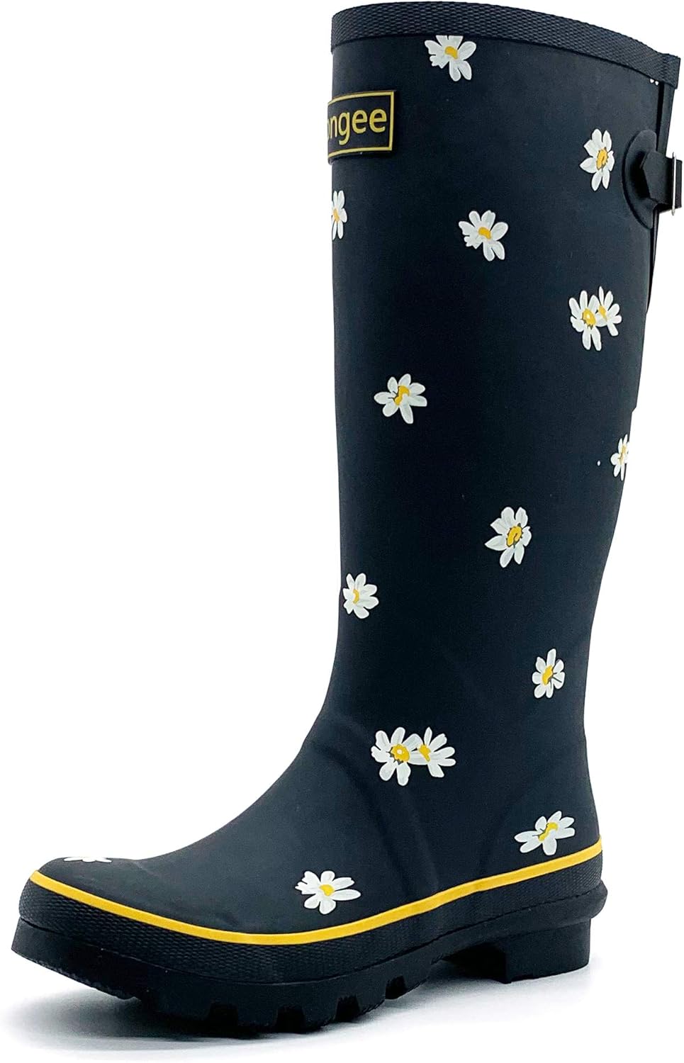 Rongee Bottes de pluie pour femmes imperm ables avec imprim  floral et boucle r glable 1394