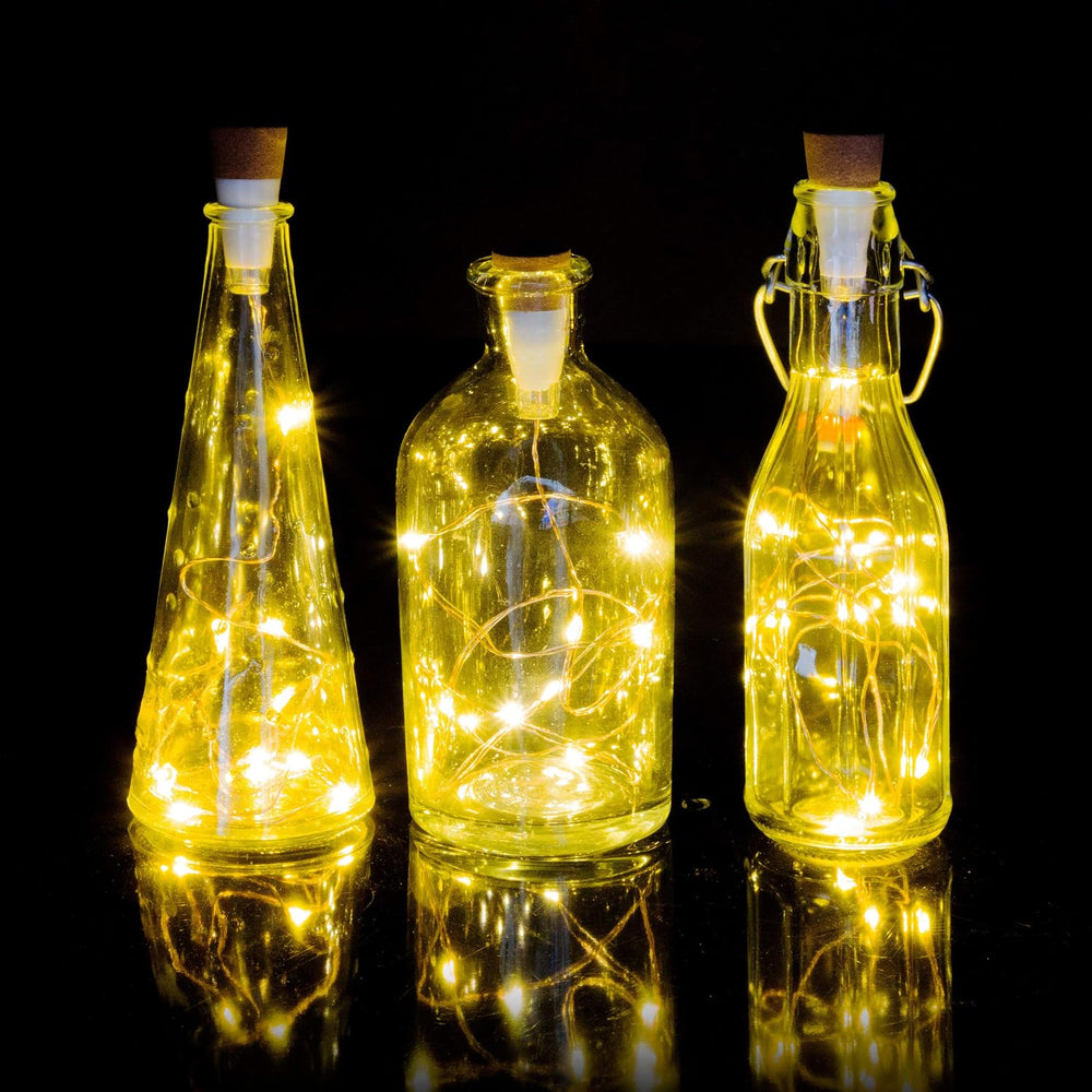 Suck UK Rechargeable Cork LED String Lights - USB Fairy Lights for Wine Bottles, Whiskey & Jars - Set Mood Lighting & Home Decor - Recycle Empty Bottles to Party Lights - Novelty Gift for Light Lovers -K8-0513