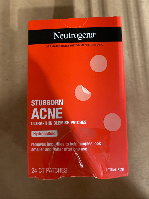 (Lot of 2) Neutrogena Stubborn Acne Patches - Ultra-Thin Hydrocolloid Spot Stickers - 24ct - K3 - 1444