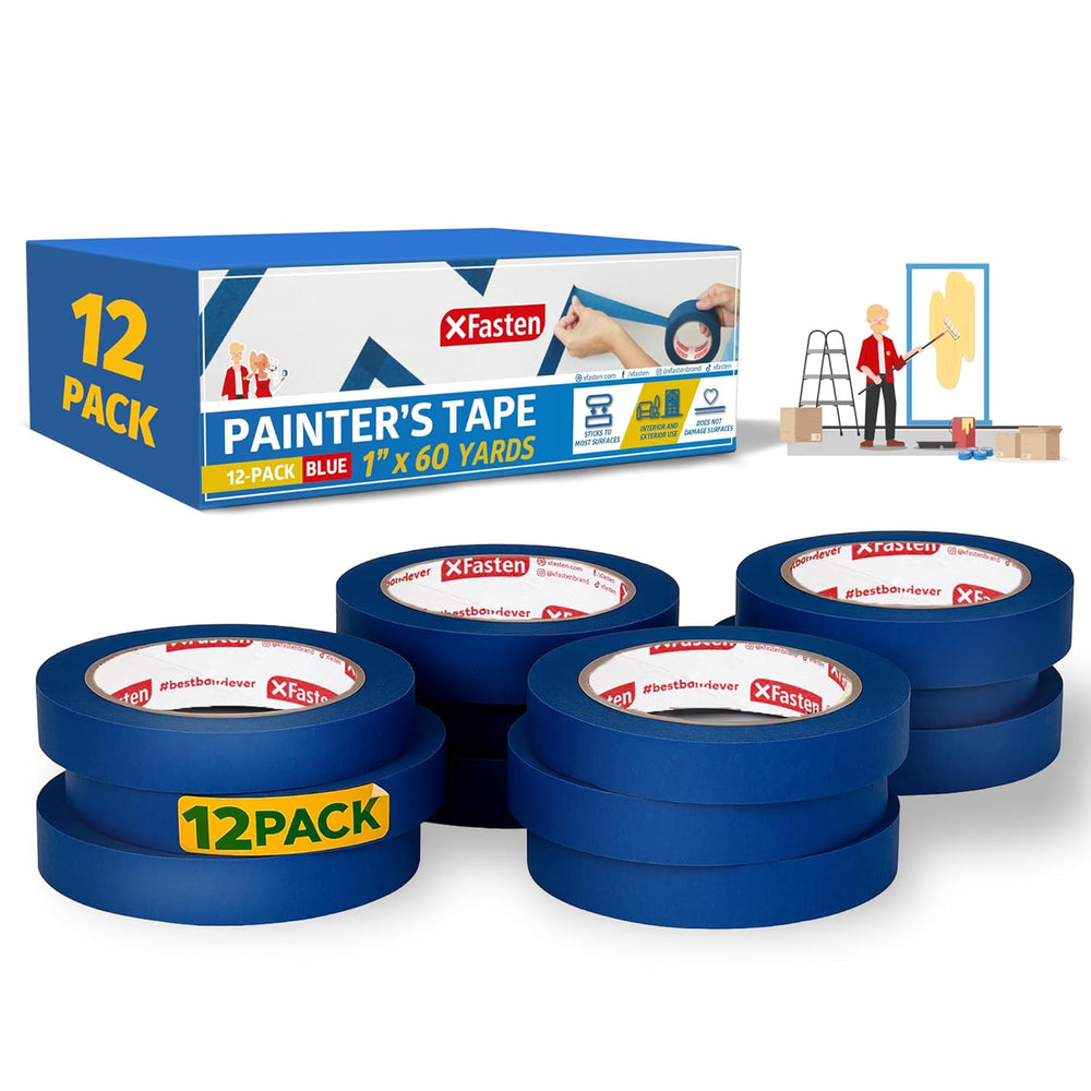 XFasten Blue Painter’s Tape 12-Pack — F25