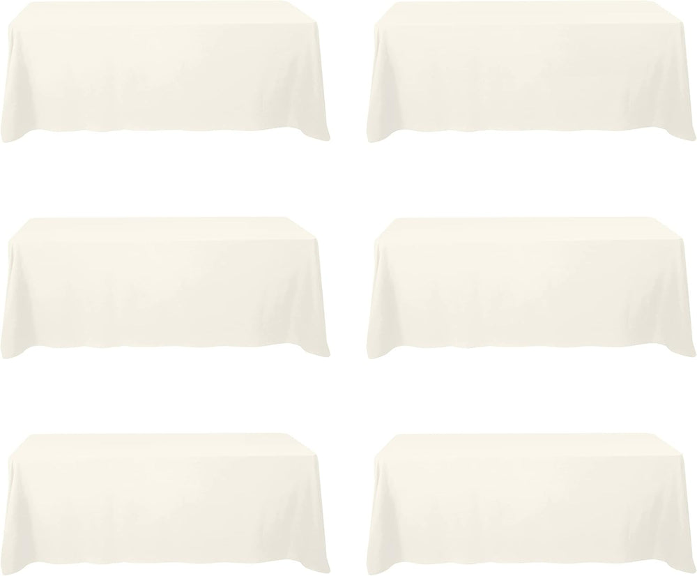 BRILLMAX 6-Pack Ivory 90×156 Tablecloths — F80