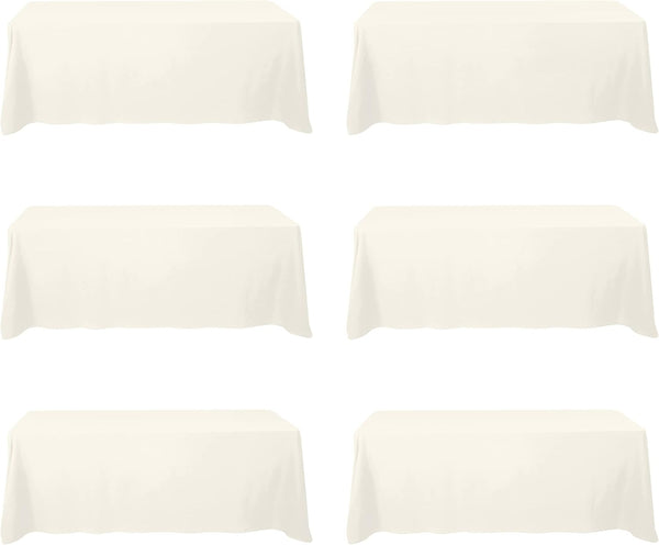 BRILLMAX 6-Pack Ivory 90×156 Tablecloths — F80