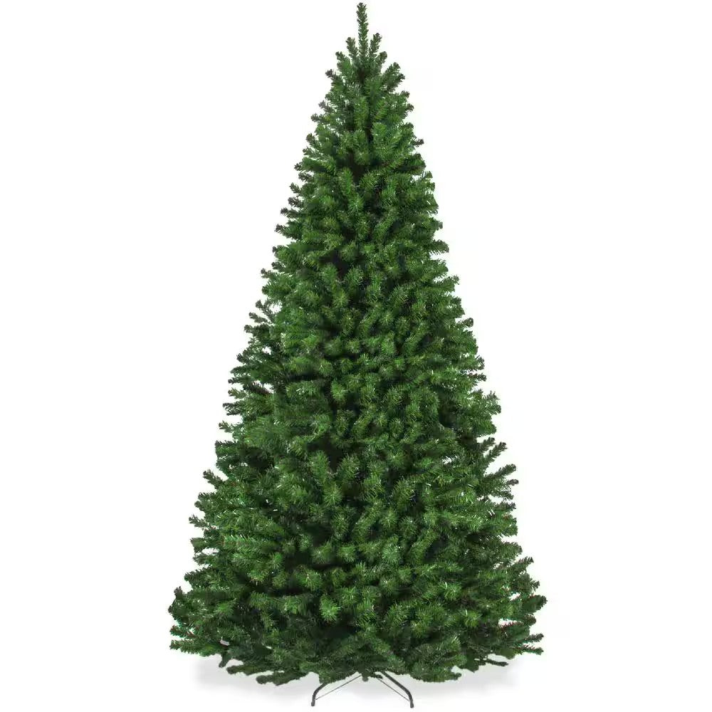 7.5ft. Green Unlit Spruce Artificial Christmas Tree with Foldable Base M50