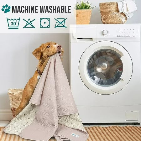 PetAmi Waterproof Bed Cover for Dogs, Waterproof Pet Blanket Couch Cover, Reversible Furniture Cover Sofa Protector for Pet Cat Bed, Washable Waterproof Blanket Dog Cover for Couch Seat, 102x82 Beige -J10-1656