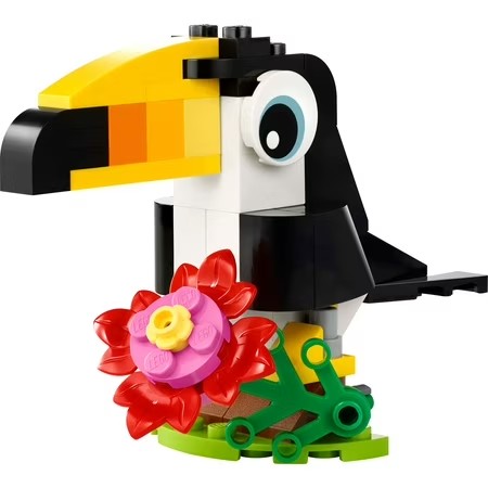 LEGO Creator 3 in 1 Tropical Toucan - Transforms from Toucan to Fish to Penguin - Travel Toy for Kids - 30688 - L11 - 675