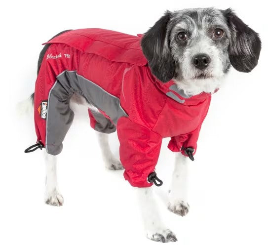 Dog Helios Blizzard Full-Bodied Adjustable and 3M Reflective Jacket for Dogs - Cola Red - Medium - L14 - 637