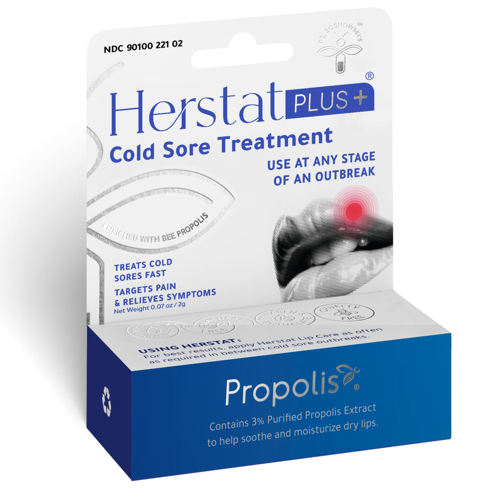 Herstat Plus+ Cold Sore Treatment, 0.07 fl oz.