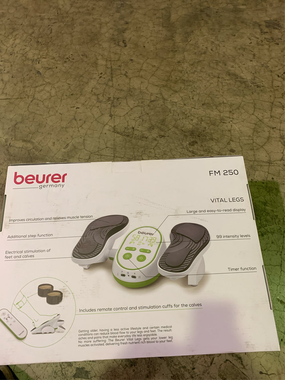 Beurer Vital Legs EMS Booster for Circulation on Feet & Calves, Reduces Swelling & Cramps, FM250 - J6-0235 -J7-0236 -J6-0237 -C2-0324 -A7-0536