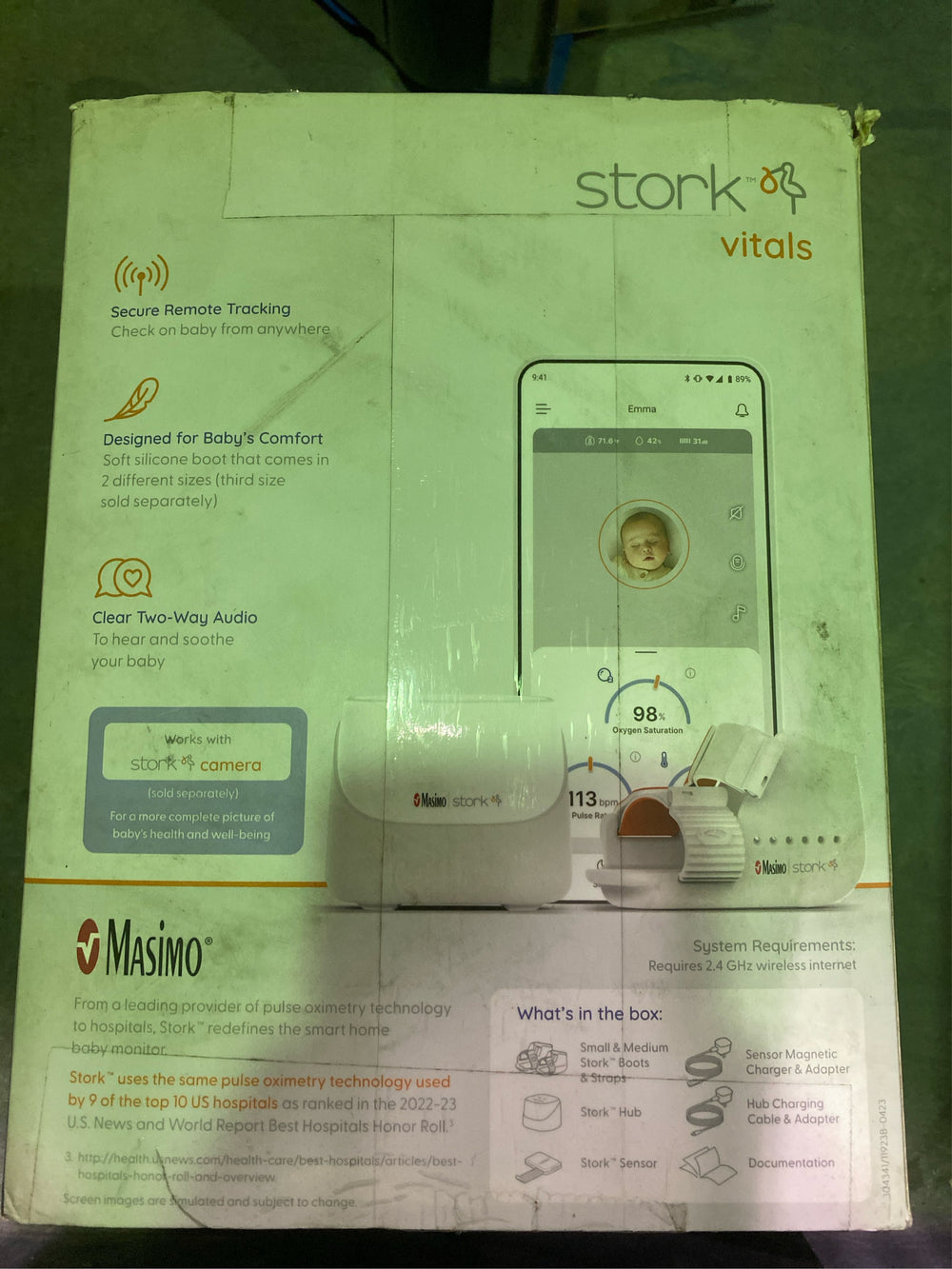 Masimo Stork  Vitals FDA Cleared Smart Home Baby Monitoring System - L11 - 189