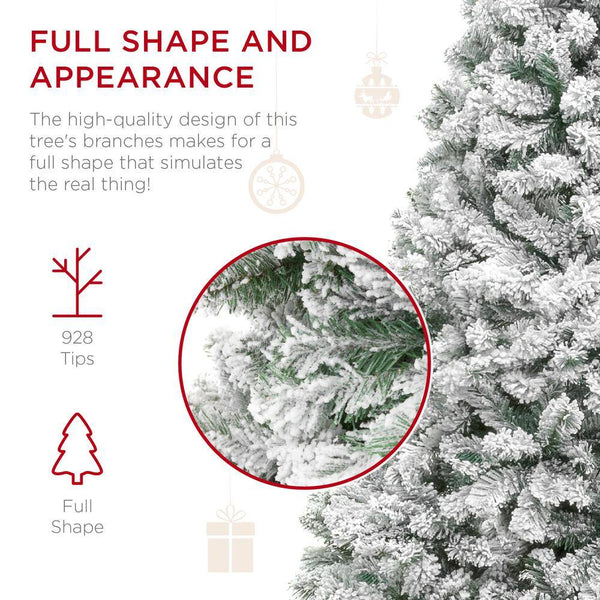 6 ft. Flocked Artificial Christmas Tree 1877