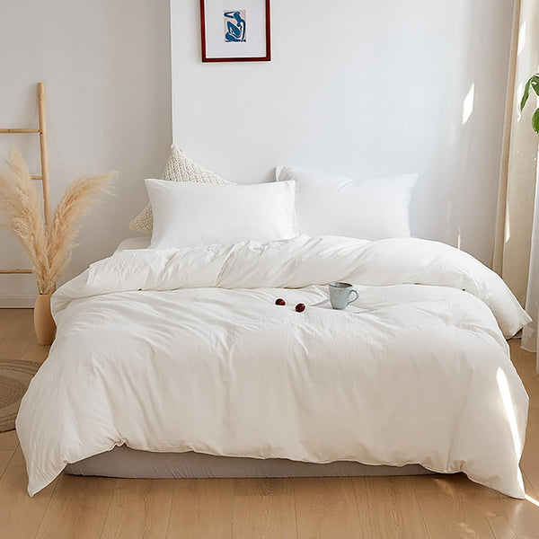 Cottonight White Queen Comforter Bedding Set — G4