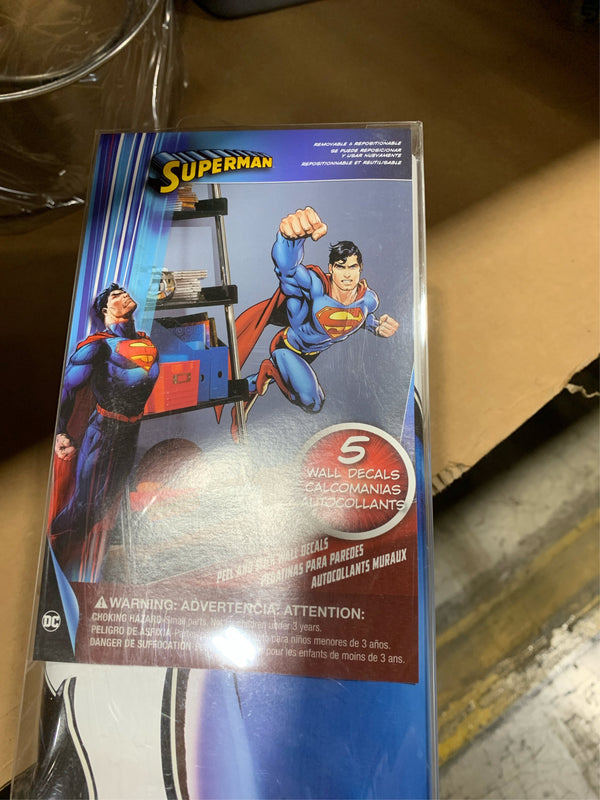 5 in. x 19 in. Superman Day Of Doom Peel and Stick Giant Wall Decals (6-Piece) -K10-0692
