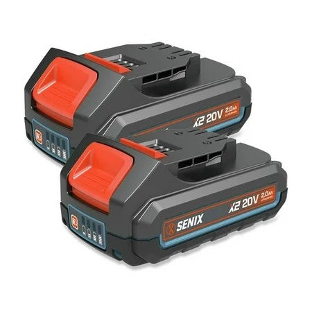 Senix S2K0B2-01 (2) 20V Max 2.0 Ah Lithium-ion Batteries - 1538