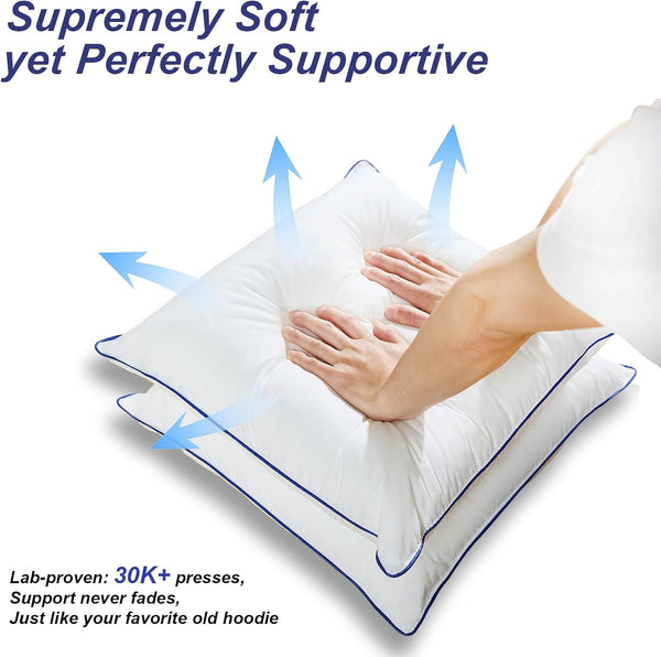 20x20 Pillow Inserts Set of 2   Soft Hypoallergenic Square Pillow Inserts, Oeko-TEX Certified Virgin Fiber Filling, Machine Washable 1388