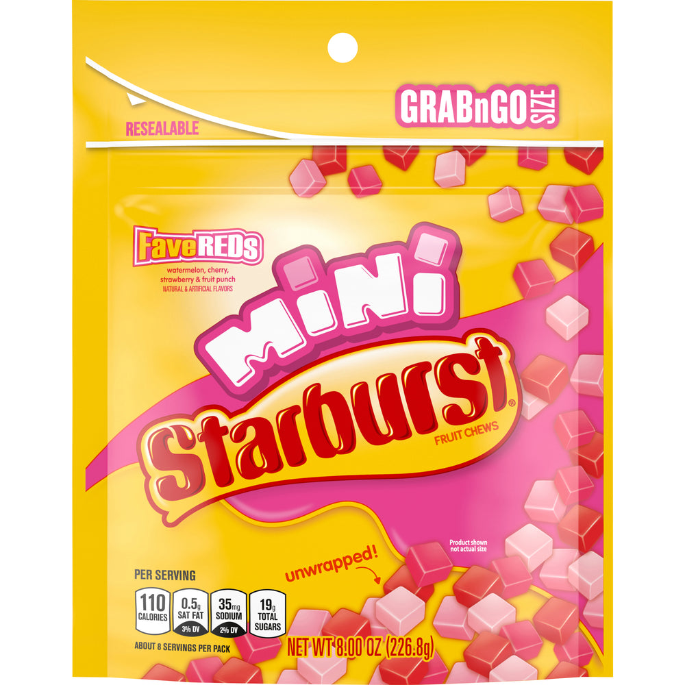 Starburst Favereds Minis Fruit Chewy Candy Grab N Go 8 Oz Bag - 630