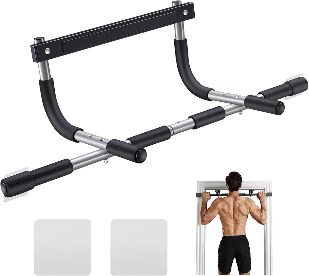 Ally Peaks Pull Up Bar for Doorway | Thickened Steel Max Limit 440 lbs Upper Body Fitness Workout Bar| Multi-Grip Strength for Doorway | Indoor Chin-Up Bar Fitness Trainer for Home Gym Portable - J14