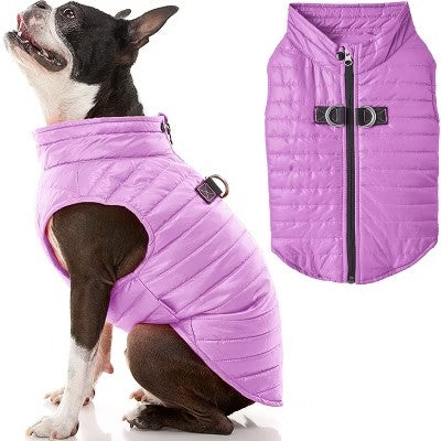 Gooby Puffer Vest Dog Jacket Purple, Small - K11 - 594