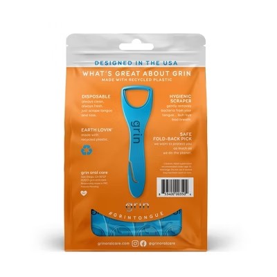 (Lot of 5) Grin Oral Care Tongue Cleaner - 48ct - G13 - 1186