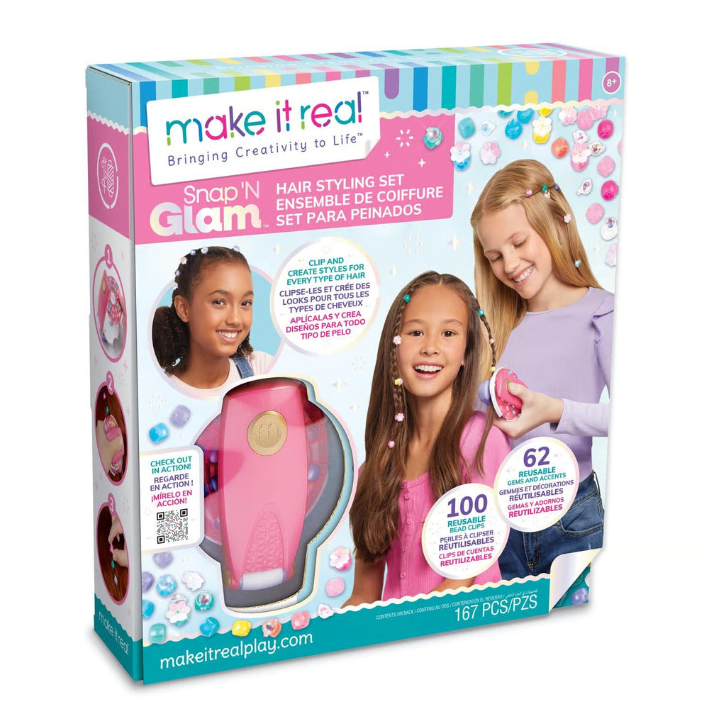 Make It Real Snap 'N Glam Hair Styling Set Assorte