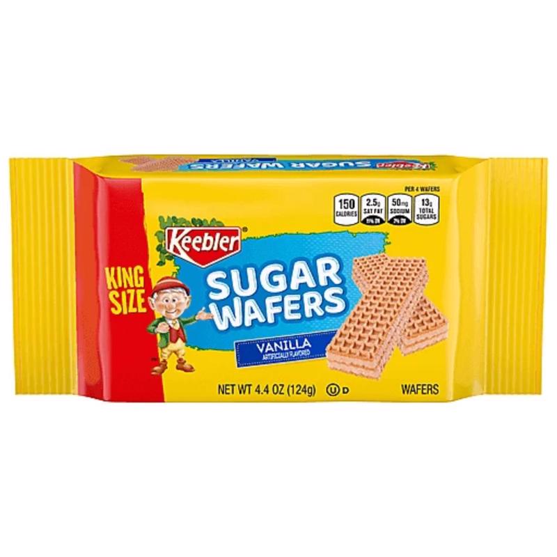 Keebler King Size Vanilla Sugar Wafers 4.4 Oz Pouch (Qty: 8) - C70
