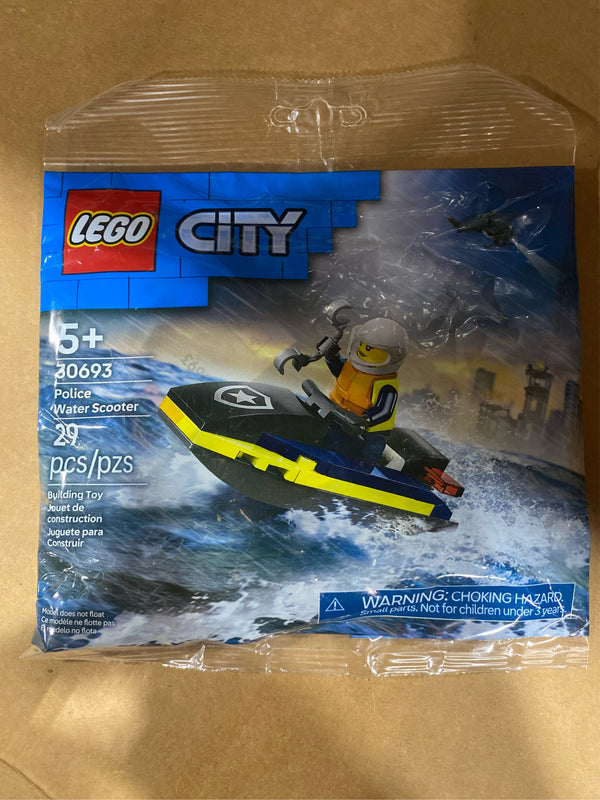 LEGO City Police Water Scooter Building Toy - Includes Police Office Minifigure - 30693 - L11 - 683