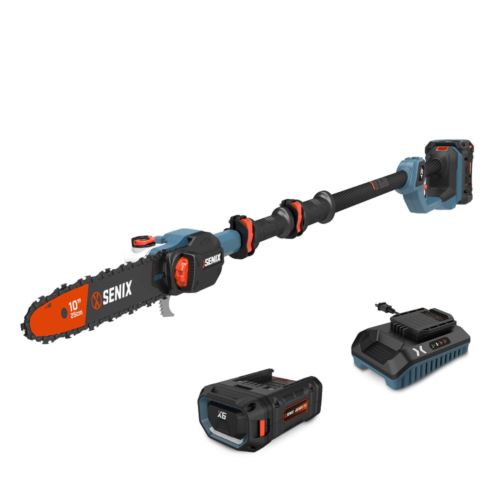 SENIX 60-volt Max 10-in 3 Ah Battery Pole Saw (Battery and Charger Included) 1887