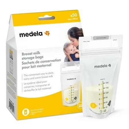 Medela Breast Milk Storage Bags, 6oz/180ml, 50-pack - F2 - 768