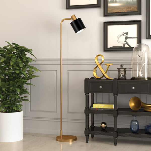 Hailey Home Thew 65-in Brass Standard Floor Lamp with Metal Shade - H9 - 1213