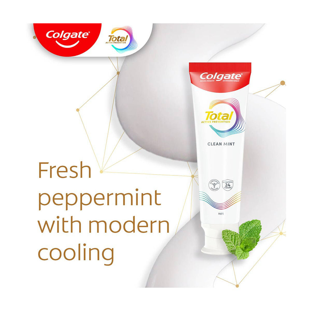 Colgate Total Active Prevention Clean Mint Toothpaste, 5.1 oz, 2 pk - F3 - 818