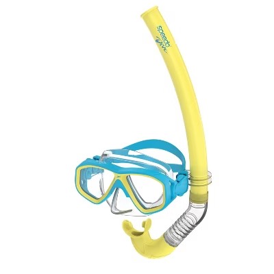 Speedo Kids' Classic Surf Gazer Mask Snorkel Set - Yellow/Blue: Ages 3-6, Polycarbonate 1172