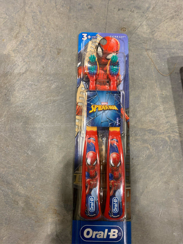 (Pack of 3) Oral-B Kid's Manual Toothbrush featuring Marvel's Spider-Man Soft Bristles for Children and Toddlers - 2ct (Graphics may vary) - C5 - 354 -C6-1138