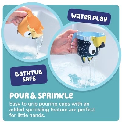 Tomy Bluey Family Pourers - Nesting, Stacking Cups Bath Toy -E8-0085