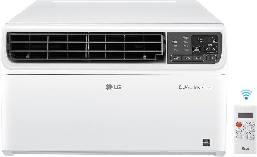LG 10,000 BTU Smart Window Air Conditioner, 115V, Cools 450 Sq. Ft. for Bedroom, Living Room, Apartment, Dual Inverter, Quiet Operation, Energy Star, works with LG ThinQ, Amazon Alexa and Hey Google - K60