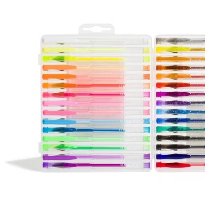 30ct Gel Pens in Case - U Brands: Multicolored 0.7mm Glitter & Colored Pens for Girls, Art & Stationery, Non-Toxic, Teacher Supplies - C11 - 490