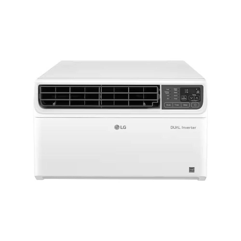 LG 14,000 BTU 115V Window Air Conditioner Cools 700 sq. ft. with Dual inverter, Remote, Wi-Fi and Dehumidifier in White 770