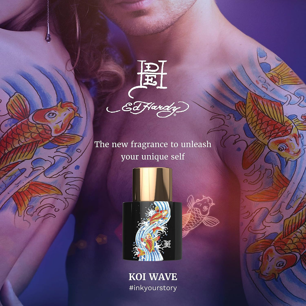 (Lot of 2) Ed Hardy Fragrance Mist, Koi Wave, Body Spray for Men & Women, 8.0 fl oz - G11 - 1096